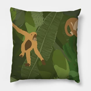 Apes in the jungle Pillow