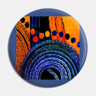 Concentric Contrast Blue & Orange Pin