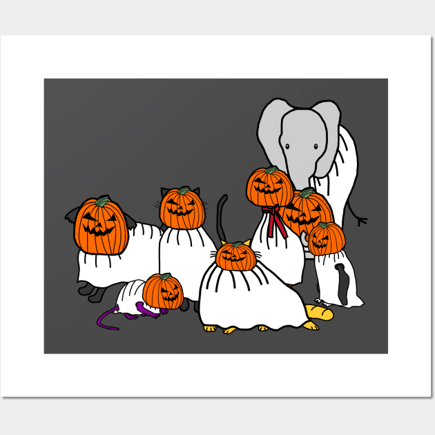 Cute Happy Halloween Friends Poster