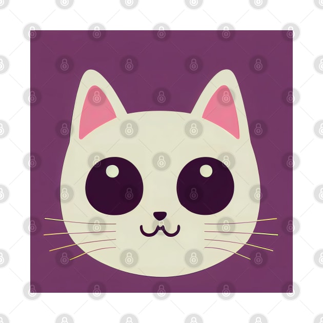 Cartoon cat character icon logo by DyeruArt