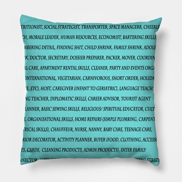 Mum:CV Pillow by shestherow