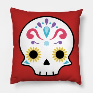 Sugar skull flower Pillow