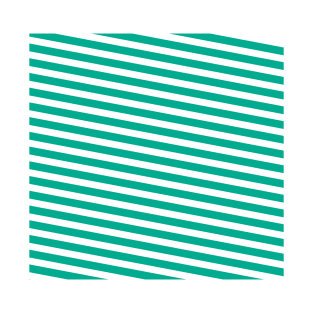 Sea Green Stripes Pattern T-Shirt