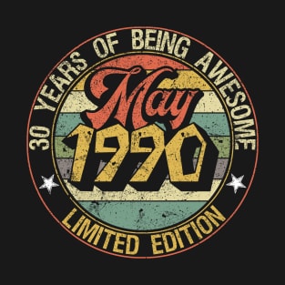 born May 1990 Vintage Gift T-Shirt