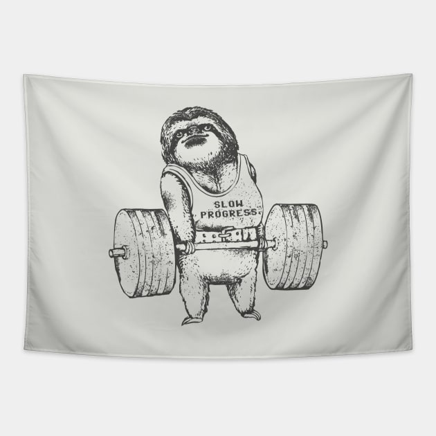 Sloth Lift Tapestry by huebucket