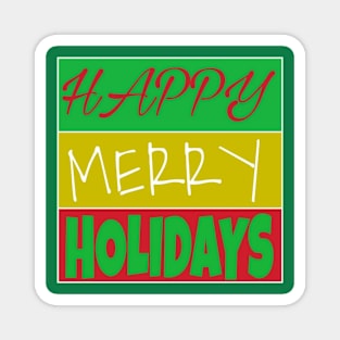 Happy Merry Holidays - Front Magnet