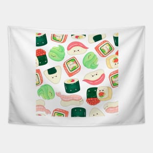 Cute Sushi Set Pattern Tapestry