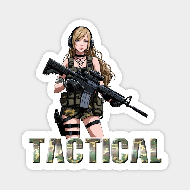 Tactical Girls' Frontline Magnet by Rawlifegraphic