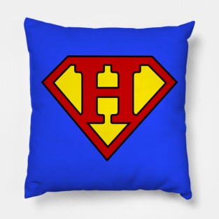 Superhero Symbol Letter H Pillow