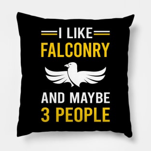 3 People Falconry Falconer Pillow