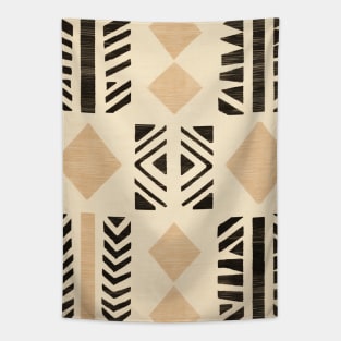 Yellow Beige Mud Cloth Pattern Tapestry