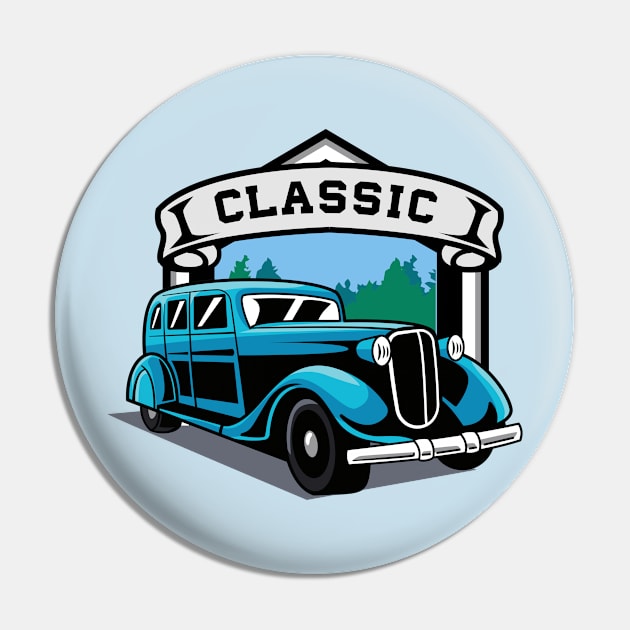 Classic Car Badge Pin by Harrisaputra