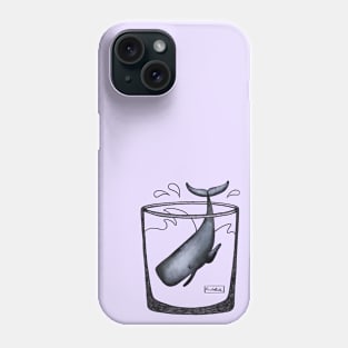 Whale in a glass Phone Case