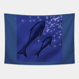 Whale and star Tapestry