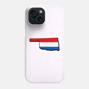 Red, White, and Blue Oklahoma Outline Phone Case