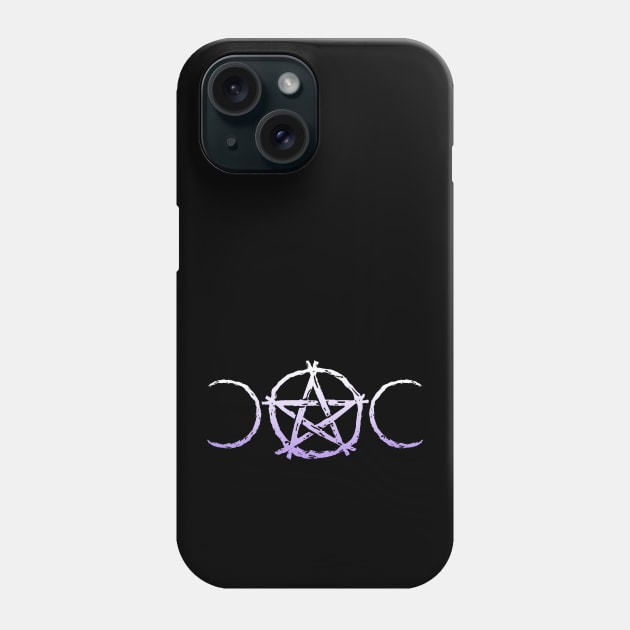 Wiccan & Pagan Nature Twigs Pentacle Triple Moons Phone Case by BeesEz