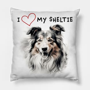 I love my sheltie watercolor Pillow