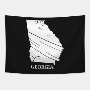 A funny map of Georgia Tapestry