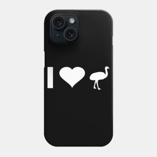 I love emus rhea ostrich ratite design Phone Case