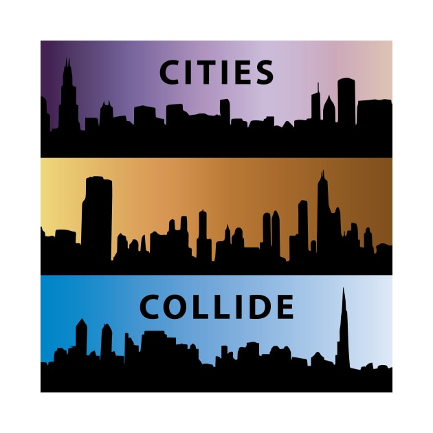 Gradient Skies Cities Collide by RPMELO