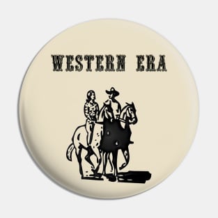 Western Era - Cowboy and Cowgirl on Horseback Pin