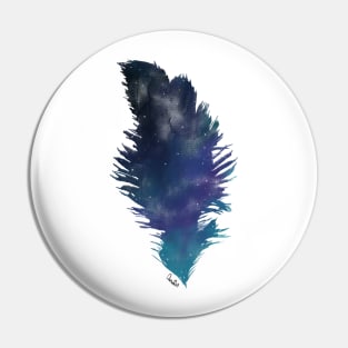 watercolor feather Pin