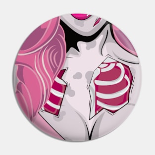 Halloween Zombie Pop Art Girl Pin