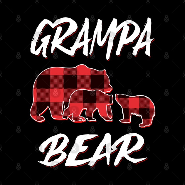 Grampa Bear Red Plaid Christmas Pajama Matching Family Gift by intelus