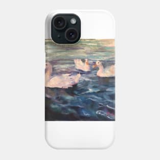 Ducks on water Phone Case