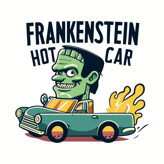 Frankenstein Hot Rod Monster Car by Kingrocker Clothing