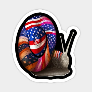 Patriotic Snail Magnet