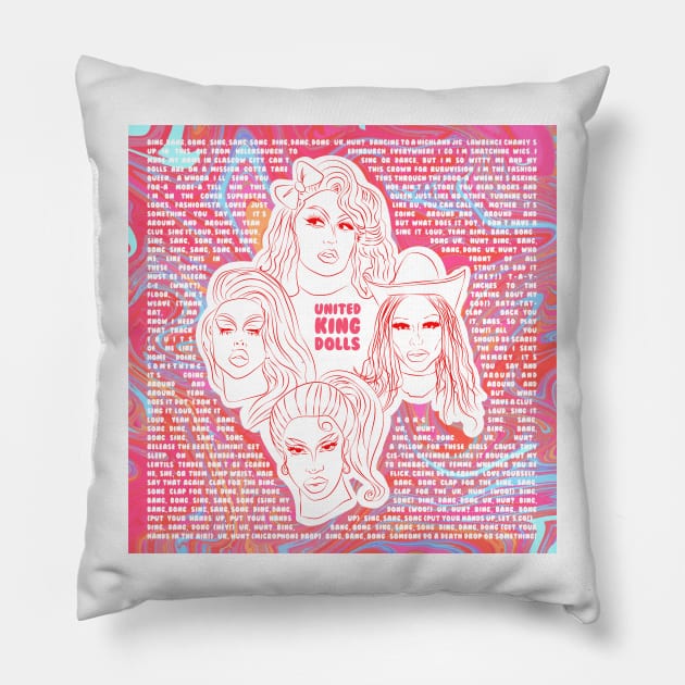 UK HUN UNITED KING DOLLS Pillow by jefvr