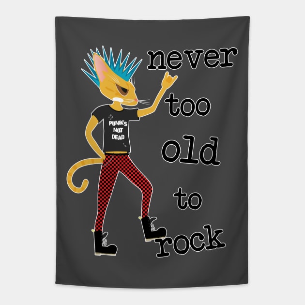 never too old to rock Tapestry by uncutcreations