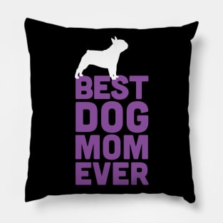 Best French Bulldog Mom Ever - Purple Dog Lover Gift Pillow