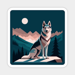 Wolf in the forest Magnet