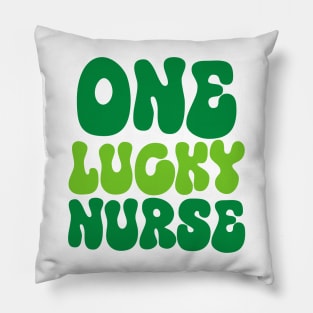 'One Lucky Nurse' St. Paddy's Day T-Shirt Pillow