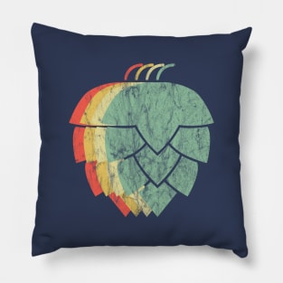 Retro Hops Vintage Colors Pillow