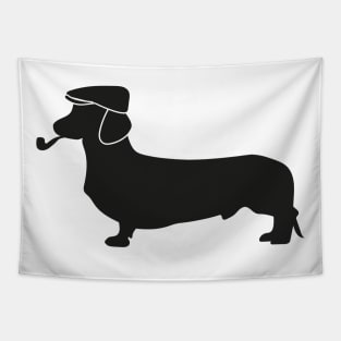 Smoking Dachshund Tapestry