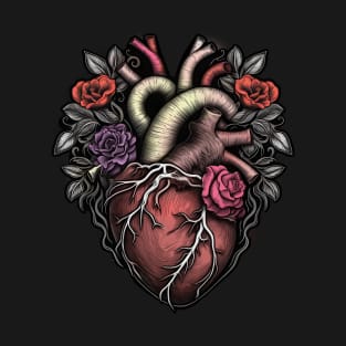 Heart and Flowers (Colour) T-Shirt