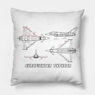 Eurofighter Typhoon (black) Pillow