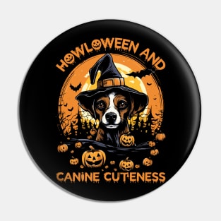 Howloween Dog Cuteness Scary Witchy Meme-y Pin