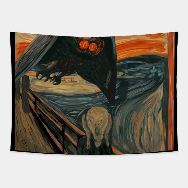 Funny Mothman Shirt - The Scream Tapestry by Get Hopped Apparel