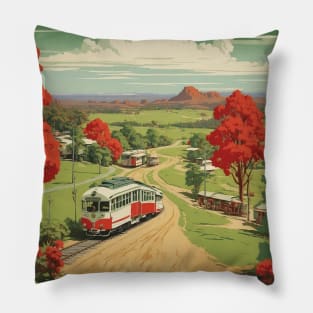 Grafton Australia Vintage Travel Poster Tourism Pillow