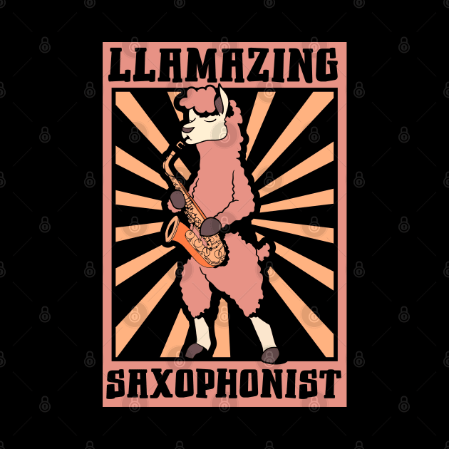Llama Saxophonist by Modern Medieval Design
