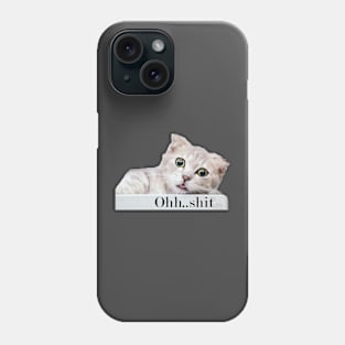 cute cat feel scared Phone Case