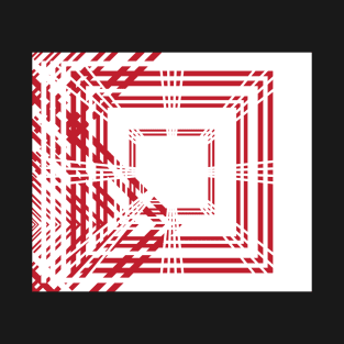 Abstract red lines background T-Shirt