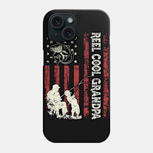 Reel Cool Grandpa US Flag Fishing Grandpa Men Gifts Fathers Day Phone Case