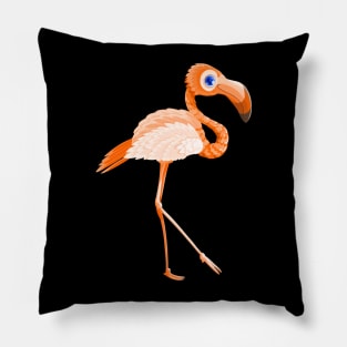 The Flamingo Bird Orange Pillow