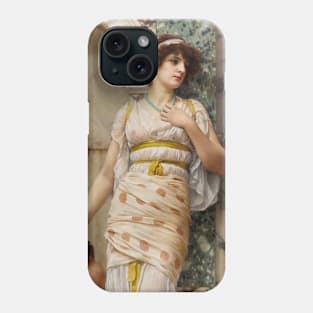 At the Fountain by John William Godward Phone Case