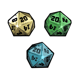 Elemental D20 Dice sticker set T-Shirt